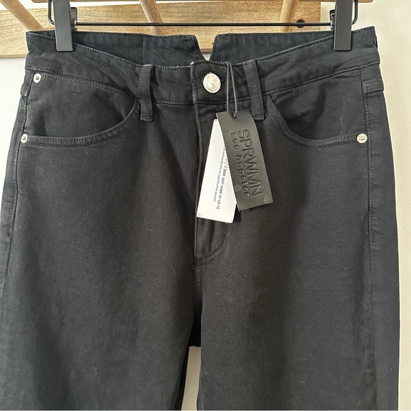 SPRWMN LA | Black High Waist Micro Flare leg Pants size 28 - Picture 3 of 10